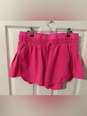 JoyLab Bright Pink Athletic Shorts with Waist Drawcord